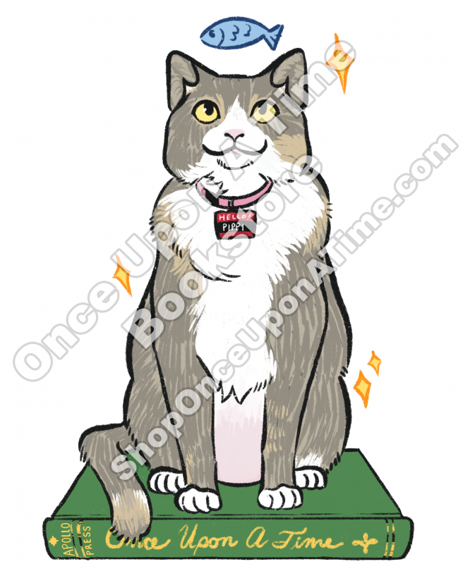 Pippi Fish Sticker on a white background