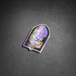 Pippi Window Sticker in a pile on a grey background.