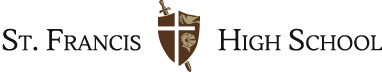 St. Francis High School with shield crest